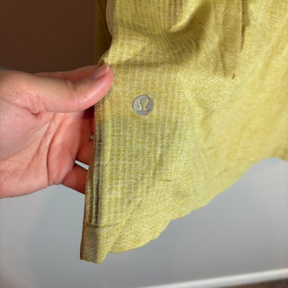 Lululemon Metal Vent Tech 1/2 Zip 2.0 Auric Gold / Dew Green - Picture 5 of 6
